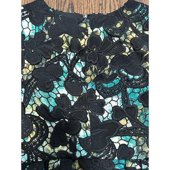 NWT Maslavi RTW By Jovani M42010 Multi Sleeveless Peplum Contemporary Top Size 4 - Picture 6 of 13